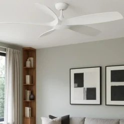 Ventilatori Da Soffitto-Selezionato da Mazzolaluce Ventilatore da soffitto bianco 28mq con luce silenzioso