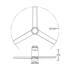 Ventilatori Da Soffitto-Selezionato da Mazzolaluce Ventilatore da soffitto ceramica beige pale legno luce led cct 13-20mq con telecomando