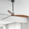 Ventilatori Da Soffitto-Selezionato da Mazzolaluce Ventilatore da soffitto con decoro 17mq nero e noce con telecomando