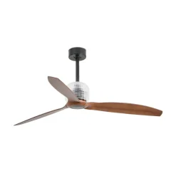 Ventilatori Da Soffitto-Selezionato da Mazzolaluce Ventilatore da soffitto con decoro 17mq nero e noce con telecomando