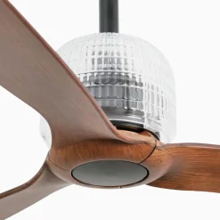 Ventilatori Da Soffitto-Selezionato da Mazzolaluce Ventilatore da soffitto con decoro 17mq nero e noce con telecomando