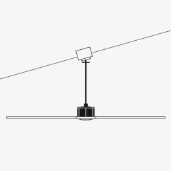 Ventilatori Da Soffitto-Selezionato da Mazzolaluce Ventilatore da soffitto con decoro 17mq nero e noce con telecomando