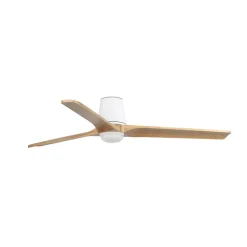Ventilatori Da Soffitto-Selezionato da Mazzolaluce Ventilatore da soffitto con luce led cct bianco e legno chiaro con telecomando 28mq