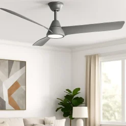 Ventilatori Da Soffitto-Selezionato da Mazzolaluce Ventilatore da soffitto con luce pale grigio 20mq con telecomando
