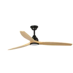 Ventilatori Da Soffitto-Selezionato da Mazzolaluce Ventilatore da soffitto con led cct nero pale legno smart wifi 17-28mq