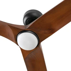 Ventilatori Da Soffitto-Selezionato da Mazzolaluce Ventilatore da soffitto con luce 28mq led 10w marrone scuro motore silenzioso