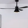 Ventilatori Da Soffitto-Selezionato da Mazzolaluce Ventilatore da soffitto con led cct nero smart app tuya 28mq motore dc