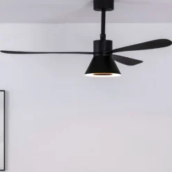 Ventilatori Da Soffitto-Selezionato da Mazzolaluce Ventilatore da soffitto con led cct nero smart app tuya 28mq motore dc