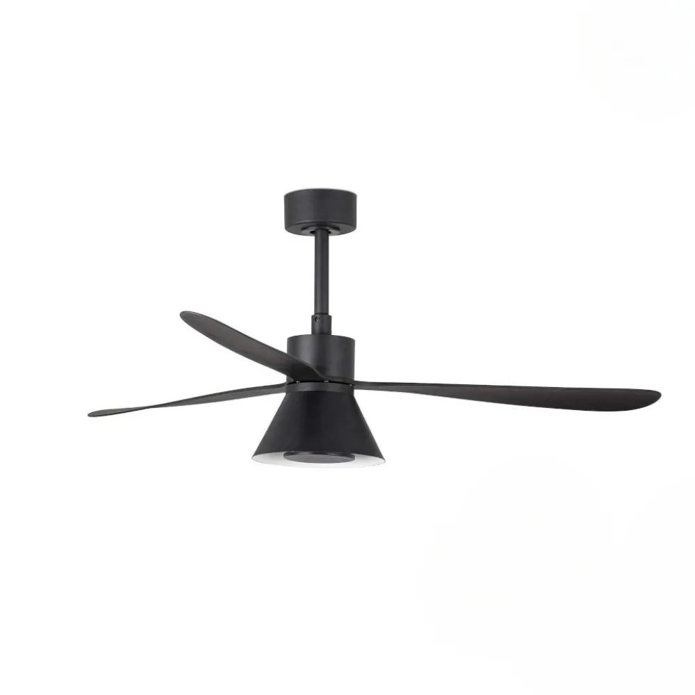 Ventilatori Da Soffitto-Selezionato da Mazzolaluce Ventilatore da soffitto con led cct nero smart app tuya 28mq motore dc