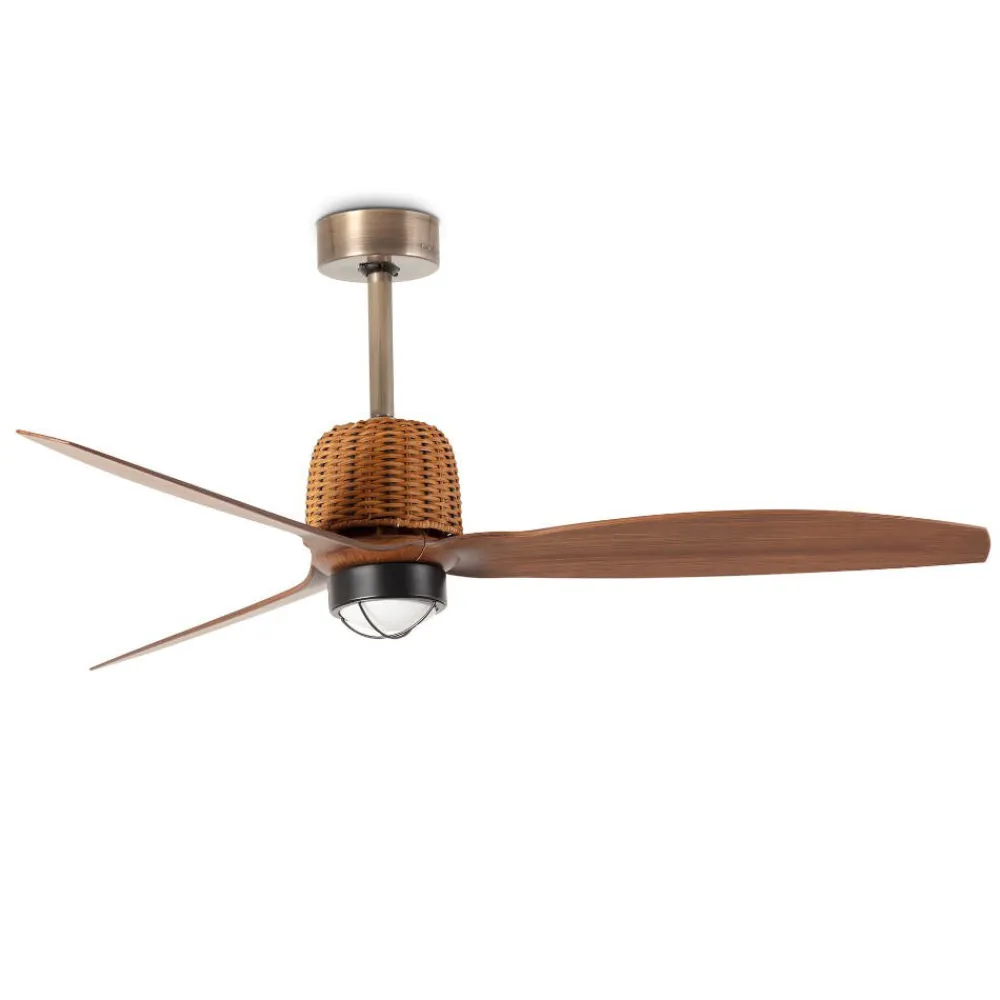 Ventilatori Da Soffitto-Selezionato da Mazzolaluce Ventilatore da soffitto con luce 13-17mq oro antico app wifi