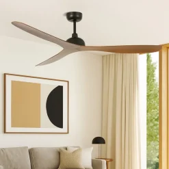Ventilatori Da Soffitto-Selezionato da Mazzolaluce Ventilatore da soffitto con pale legno noce 28mq silenzioso