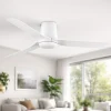 Ventilatori Da Soffitto-Selezionato da Mazzolaluce Ventilatore da soffitto con pale bianco 17mq app smart con telecomando