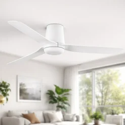 Ventilatori Da Soffitto-Selezionato da Mazzolaluce Ventilatore da soffitto con pale bianco 17mq app smart con telecomando