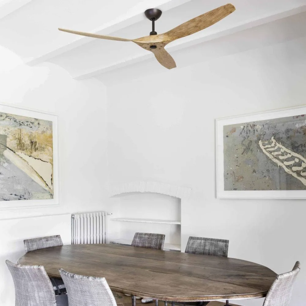 Ventilatori Da Soffitto-Selezionato da Mazzolaluce Ventilatore da soffitto con pale in legno 28mq silenzioso