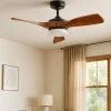 Ventilatori Da Soffitto-Selezionato da Mazzolaluce Ventilatore da soffitto con telecomando nero con luce 13mq