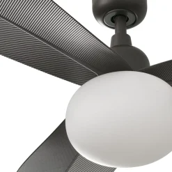 Ventilatori Da Soffitto-Selezionato da Mazzolaluce Ventilatore da soffitto da esterno app ip44 con luce marrone ambienti 14-17mq