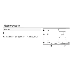 Ventilatori Da Soffitto-Selezionato da Mazzolaluce Ventilatore da soffitto da esterno ip44 nero e legno 28mq silenzioso