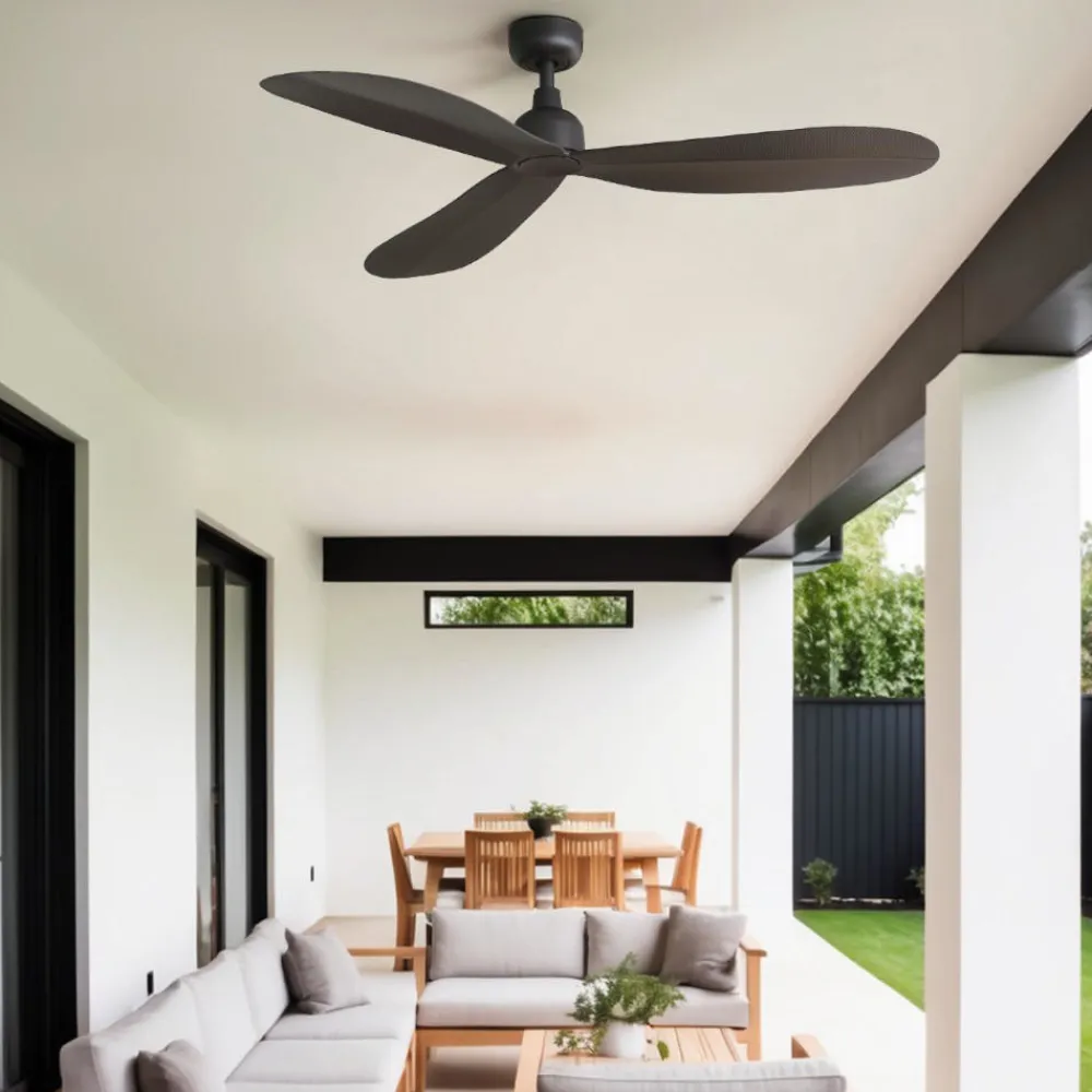 Ventilatori Da Soffitto-Selezionato da Mazzolaluce Ventilatore da soffitto design marrone ip44 smart app tuya 13-17mq