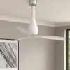 Ventilatori Da Soffitto-Selezionato da Mazzolaluce Ventilatore da soffitto di vetro bianco silenzioso a pale 17mq