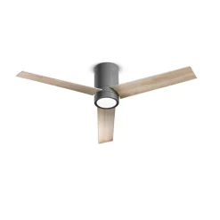 Ventilatori Da Soffitto-Selezionato da Mazzolaluce Ventilatore da soffitto grigio con luce telecomando 20mq