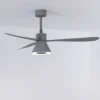 Ventilatori Da Soffitto-Selezionato da Mazzolaluce Ventilatore da soffitto grigio con led cct app tuya motore silenzioso 28mq