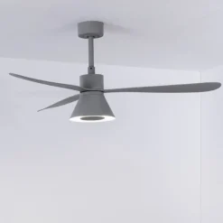 Ventilatori Da Soffitto-Selezionato da Mazzolaluce Ventilatore da soffitto grigio con led cct app tuya motore silenzioso 28mq
