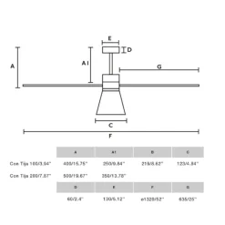 Ventilatori Da Soffitto-Selezionato da Mazzolaluce Ventilatore da soffitto grigio con led cct app tuya motore silenzioso 28mq