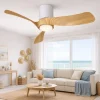 Ventilatori Da Soffitto-Selezionato da Mazzolaluce Ventilatore da soffitto led cct 13mq inverter bianco e legno con telecomando