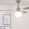 Ventilatori Da Soffitto-Selezionato da Mazzolaluce Ventilatore da soffitto luce led 2700k 28mq grigio motore silenzioso app tuya