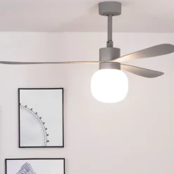 Ventilatori Da Soffitto-Selezionato da Mazzolaluce Ventilatore da soffitto luce led 2700k 28mq grigio motore silenzioso app tuya