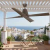Ventilatori Da Soffitto-Selezionato da Mazzolaluce Ventilatore da soffitto marrone ip44 per esterno 13-18mq