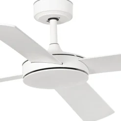 Ventilatori Da Soffitto-Selezionato da Mazzolaluce Ventilatore da soffitto 28mq a pale bicolore bianco legno