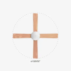 Ventilatori Da Soffitto-Selezionato da Mazzolaluce Ventilatore da soffitto 28mq a pale bicolore bianco legno