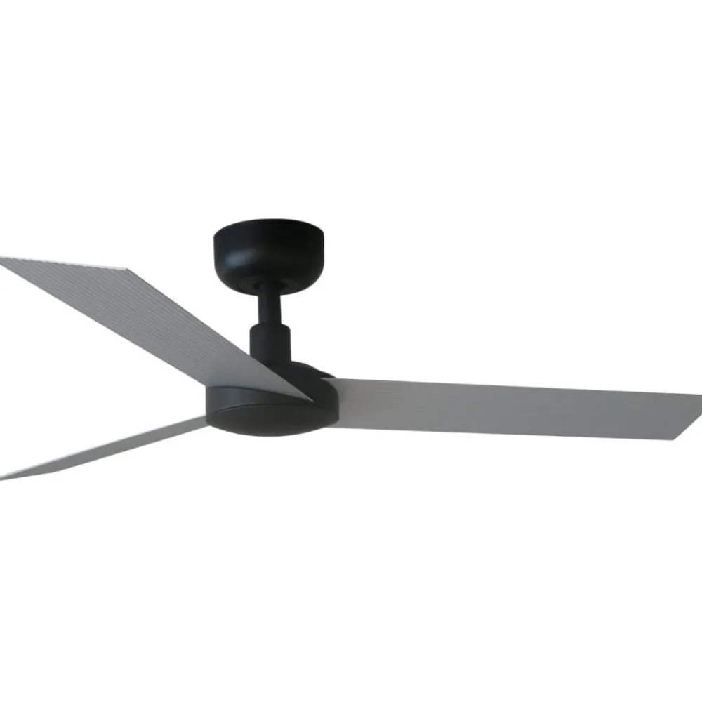 Ventilatori Da Soffitto-Selezionato da Mazzolaluce Ventilatore da soffitto 28mq a pale silenzioso grigio nero con telecomando