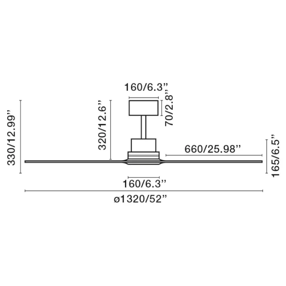 Ventilatori Da Soffitto-Selezionato da Mazzolaluce Ventilatore da soffitto 28mq con pale in legno