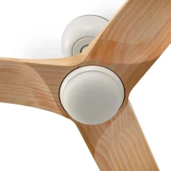 Ventilatori Da Soffitto-Selezionato da Mazzolaluce Ventilatore da soffitto mq28 con led 10w 3000k bianco e legno chiaro