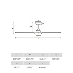 Ventilatori Da Soffitto-Selezionato da Mazzolaluce Ventilatore da soffitto mq28 con led 10w 3000k bianco e legno chiaro