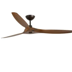 Ventilatori Da Soffitto-Selezionato da Mazzolaluce Ventilatore da soffitto 28mq con telecomando a pale di legno marrone