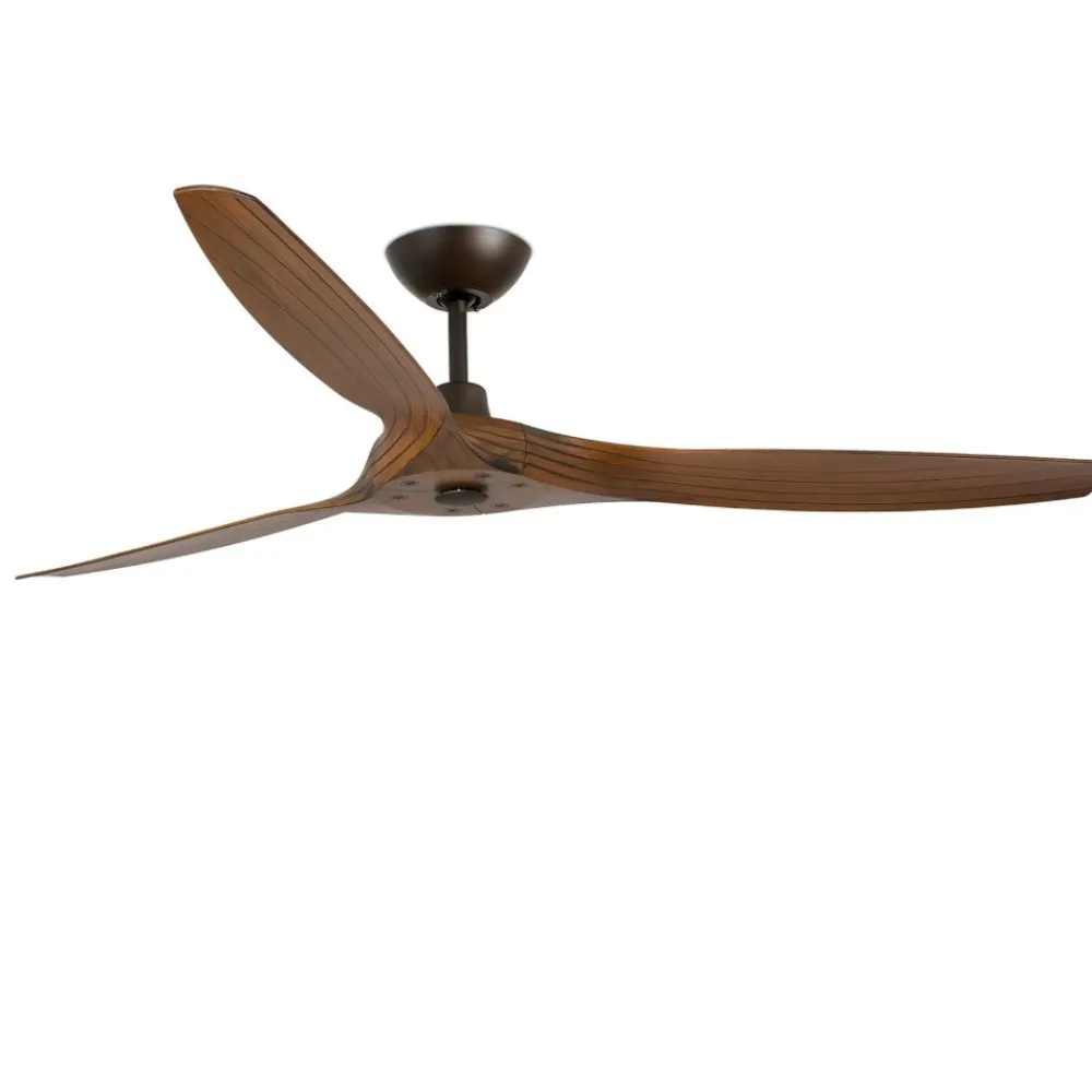 Ventilatori Da Soffitto-Selezionato da Mazzolaluce Ventilatore da soffitto 28mq con telecomando a pale di legno marrone