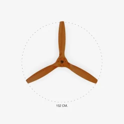 Ventilatori Da Soffitto-Selezionato da Mazzolaluce Ventilatore da soffitto 28mq con telecomando a pale di legno marrone