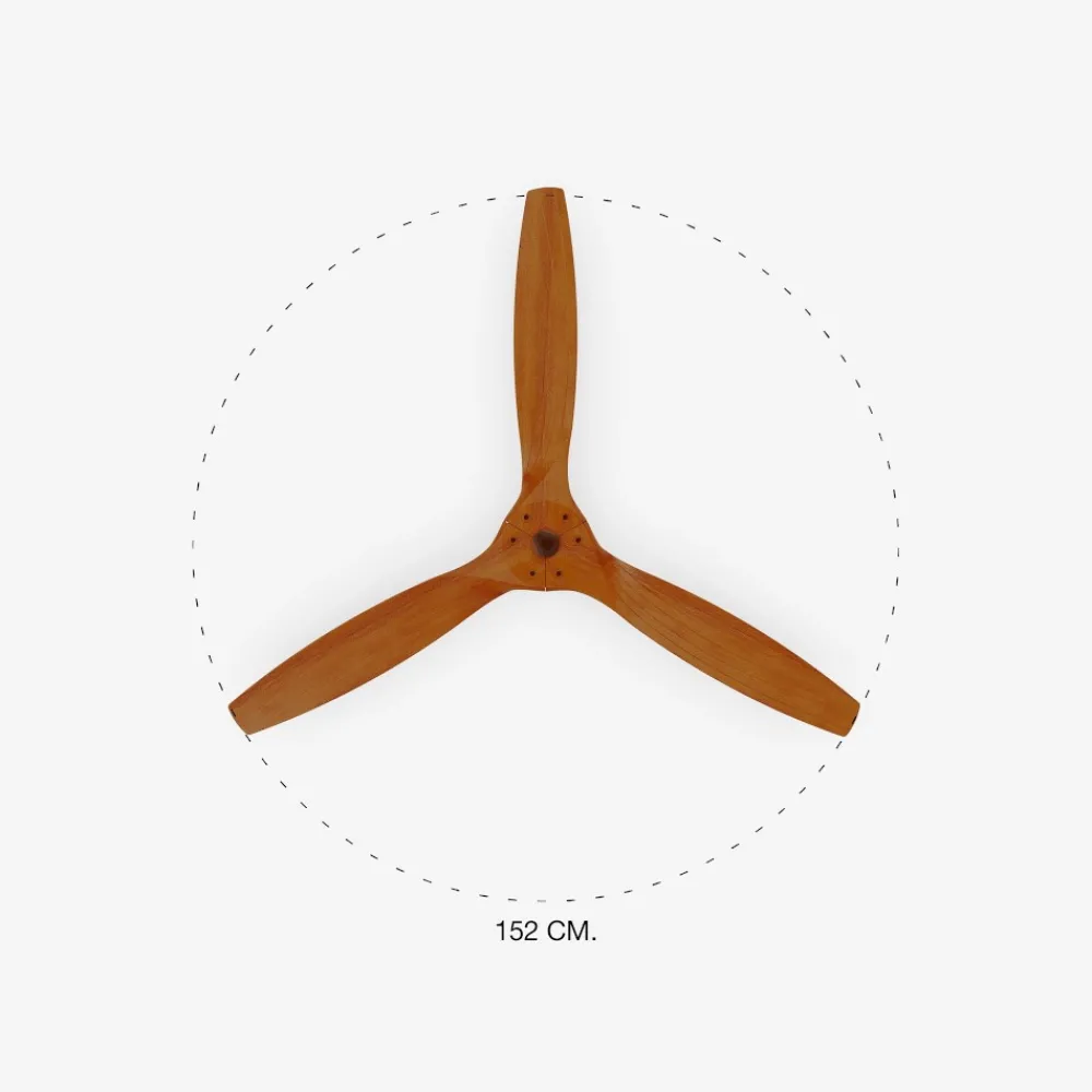 Ventilatori Da Soffitto-Selezionato da Mazzolaluce Ventilatore da soffitto 28mq con telecomando a pale di legno marrone