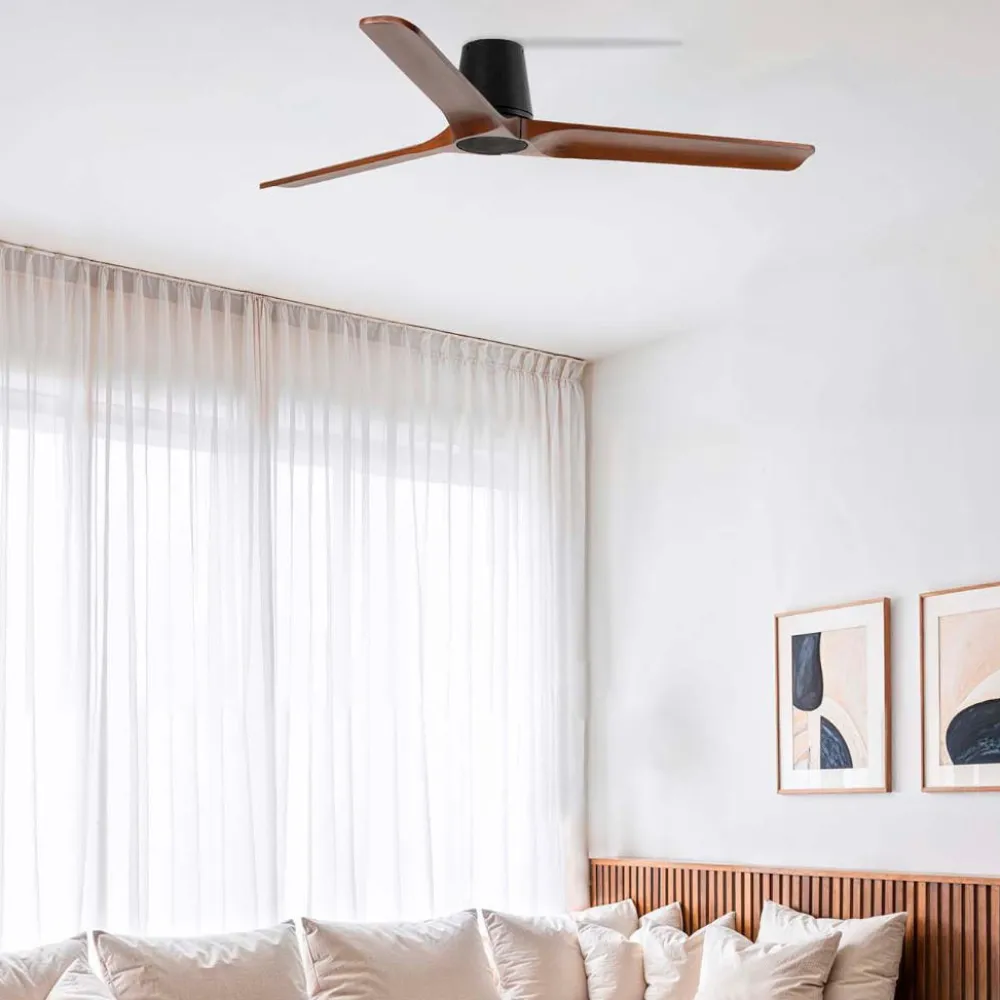 Ventilatori Da Soffitto-Selezionato da Mazzolaluce Ventilatore da soffitto 28mq motore silenzioso marrone scuro app tuya