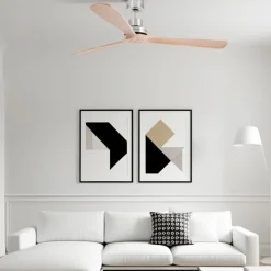 Ventilatori Da Soffitto-Selezionato da Mazzolaluce Ventilatore da soffitto 28mq pale di legno pino