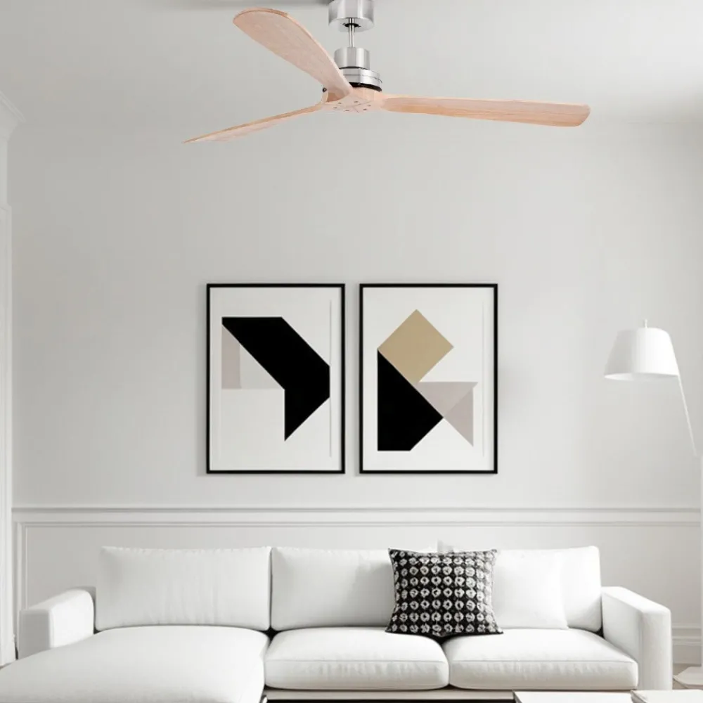 Ventilatori Da Soffitto-Selezionato da Mazzolaluce Ventilatore da soffitto 28mq pale di legno pino