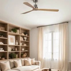 Ventilatori Da Soffitto-Selezionato da Mazzolaluce Ventilatore da soffitto 28mq pale di legno pino