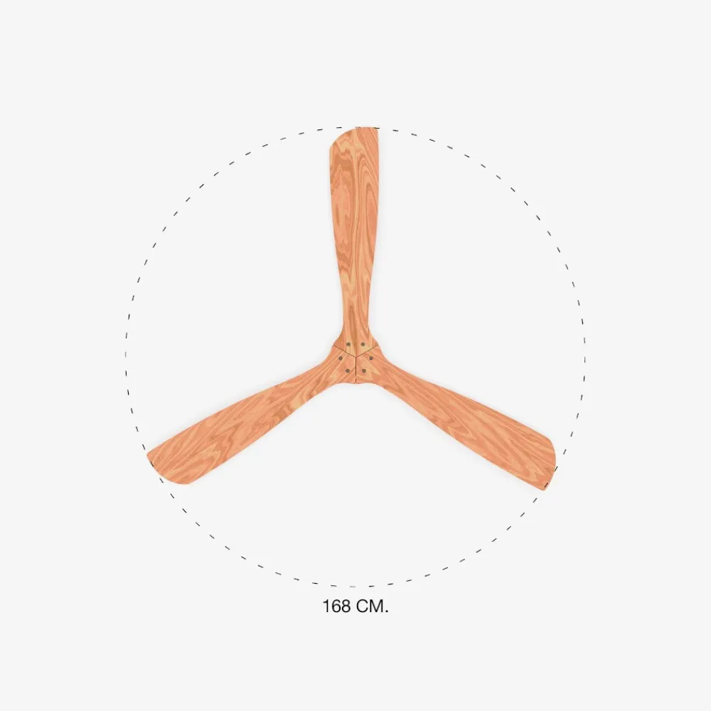 Ventilatori Da Soffitto-Selezionato da Mazzolaluce Ventilatore da soffitto 28mq pale di legno pino