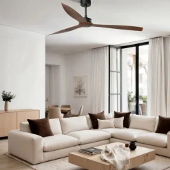 Ventilatori Da Soffitto-Selezionato da Mazzolaluce Ventilatore da soffitto 39mq pale marrone con telecomando