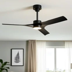 Ventilatori Da Soffitto-Selezionato da Mazzolaluce Ventilatore da soffitto nero 20mq con luce telecomando app