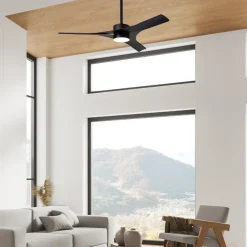 Ventilatori Da Soffitto-Selezionato da Mazzolaluce Ventilatore da soffitto nero 20mq con luce telecomando app