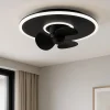 Ventilatori Da Soffitto-Selezionato da Mazzolaluce Ventilatore da soffitto nero a plafoniera con luce telecomando